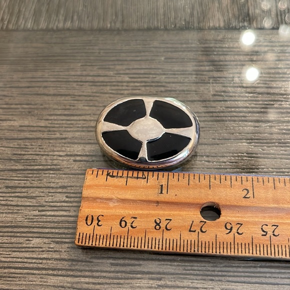 Vintage Silver-tone Round Omega Snake Chain with Pendant - Picture 11 of 16